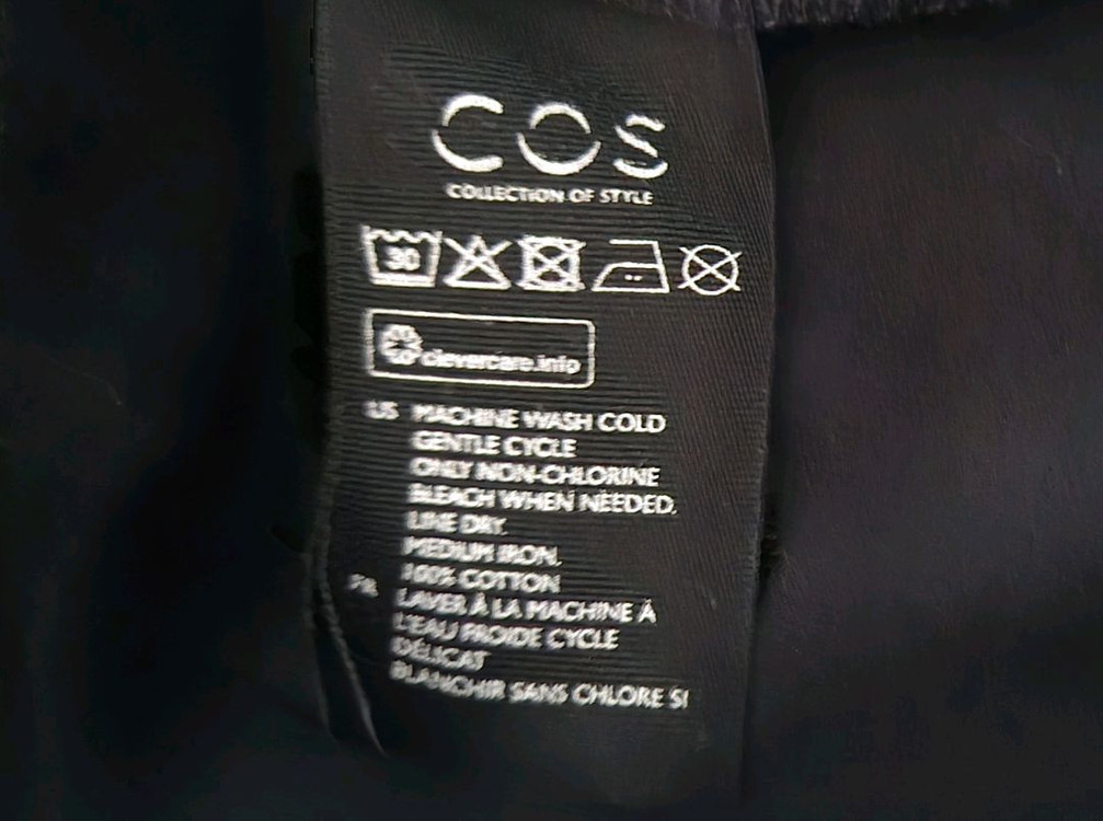 COS 면100% 블랙 언발란스 롱원피스 66-77 이미지