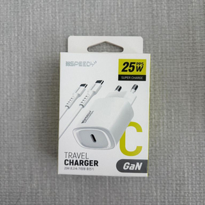 스피디 25W PD충전기 PPS 1포트 CtoC 케이블 포함 초고속 가정용 충전기 이미지