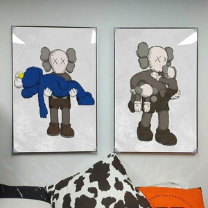 그림 액자 팝아트 인테리어소품 KAWS 캐릭터 그림 2개 세트 대형그림액자 거실인테리어 아트포스터 인테리어소품 이미지