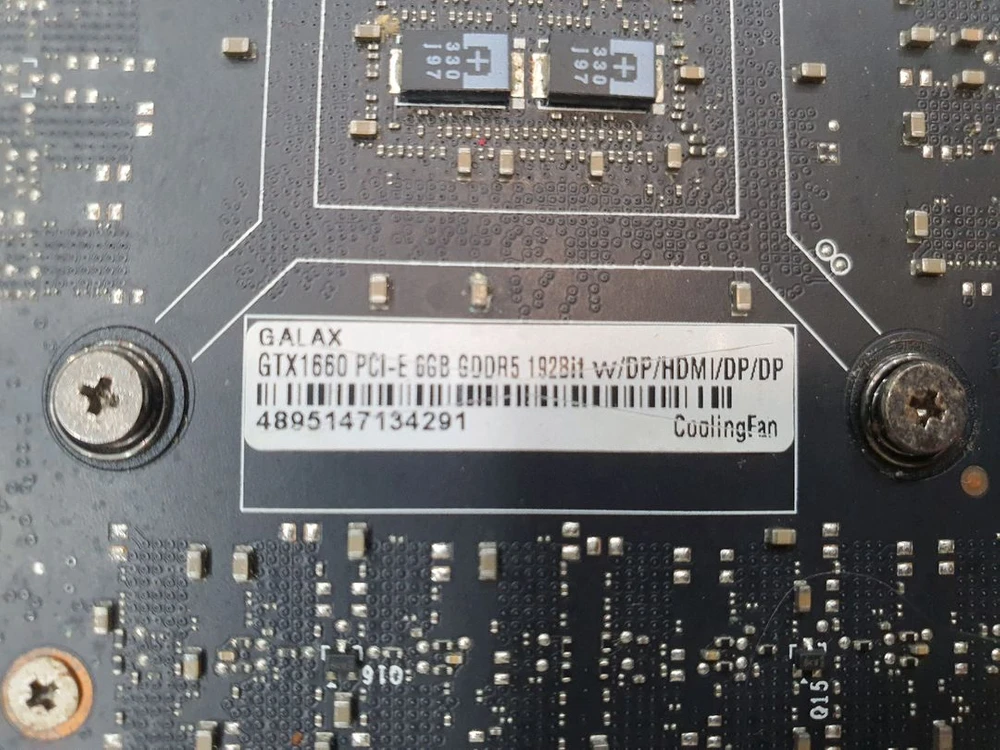 GALAX GTX 1660 6GB 그래픽카드 이미지