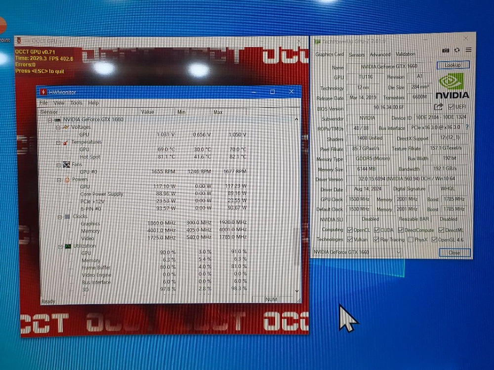 GALAX GTX 1660 6GB 그래픽카드 이미지