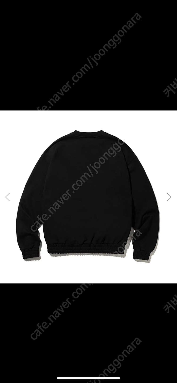 새상품)우알롱 샤프 로고 밴딩 스웨트 셔츠 블랙/m 이미지