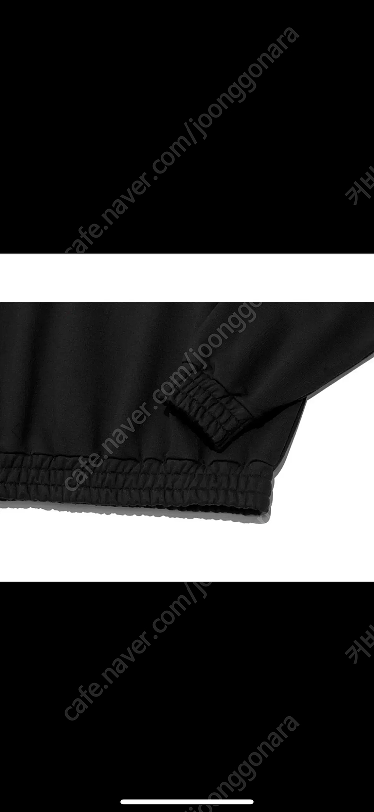 새상품)우알롱 샤프 로고 밴딩 스웨트 셔츠 블랙/m 이미지