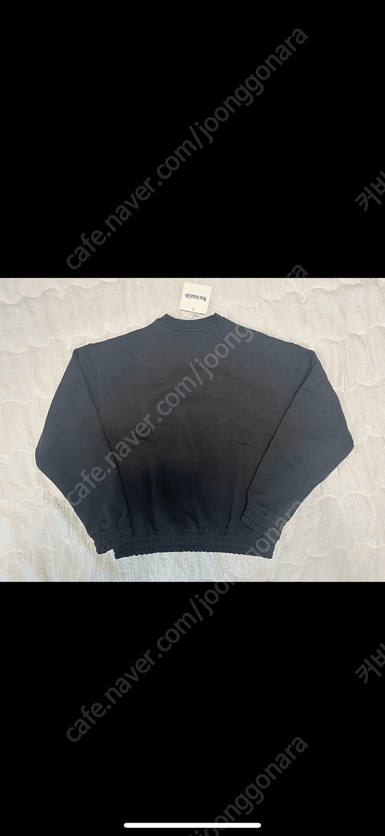 새상품)우알롱 샤프 로고 밴딩 스웨트 셔츠 블랙/m 이미지