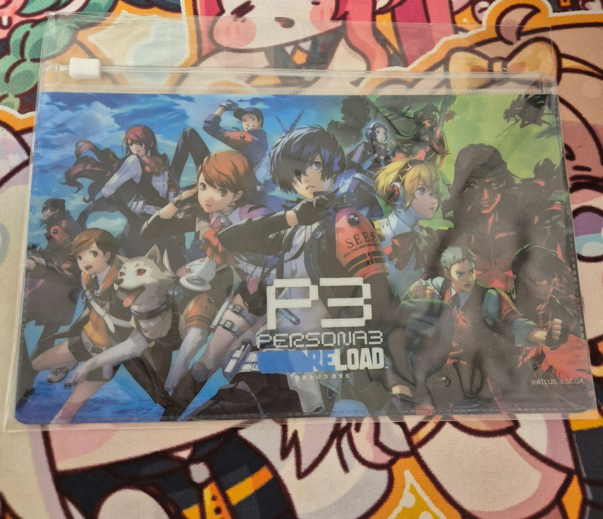 페르소나3 리로드 양면 파우치 특전 굿즈 이미지