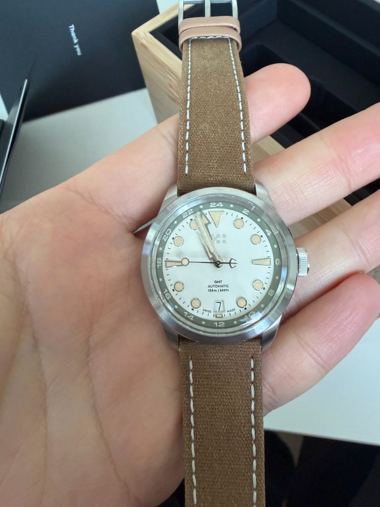 크와드 듄 gmt 크림판 38mm 구형브슬+재치 캔버스 풀구성 이미지