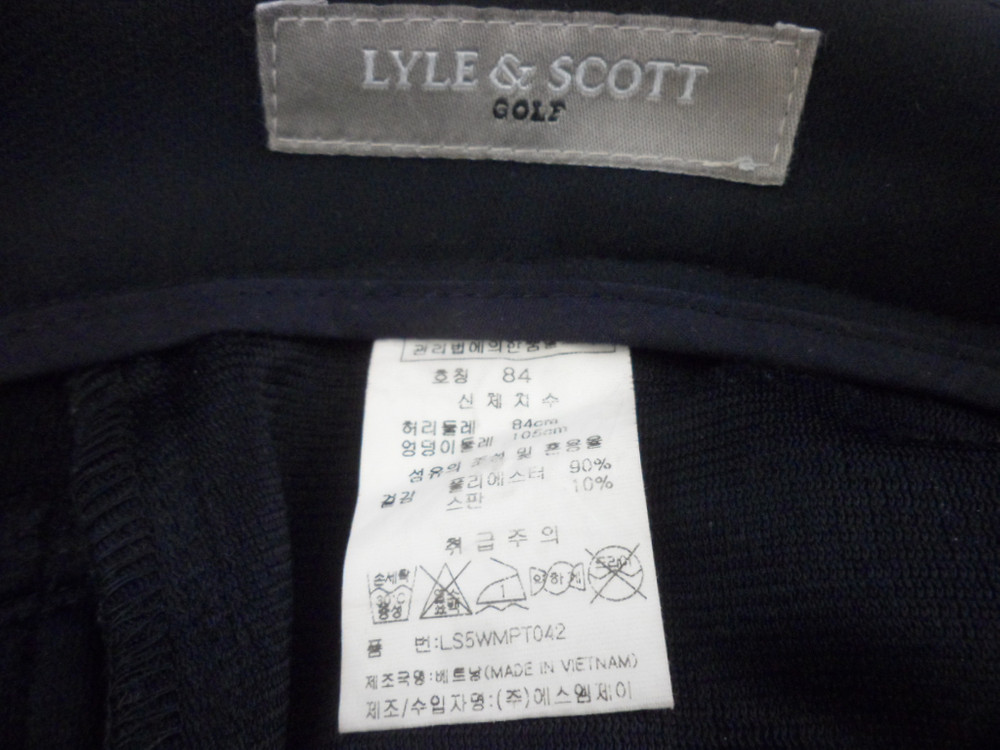 (무료배송)라일앤스콧/정품/남성/동절기/일상복/골프/기모 바지/33인치/새제품 이미지