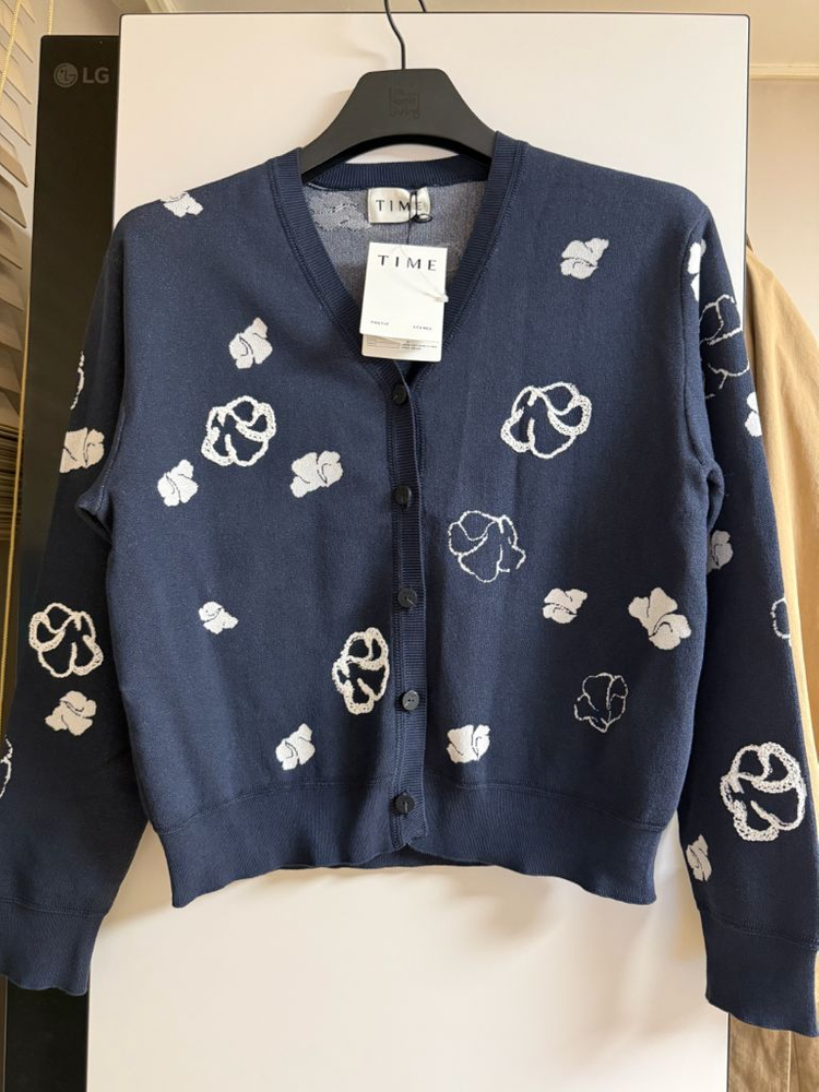 타임 플로럴 인타르시아 니트 가디건 이미지