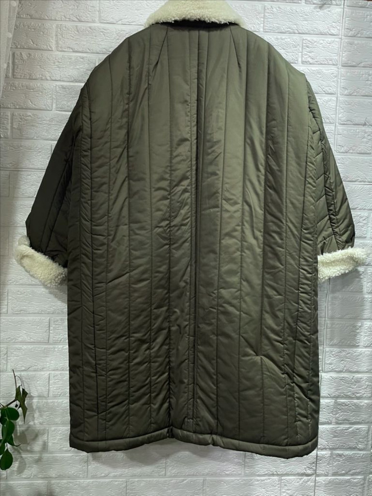 수입 양털 누빔자켓 누빔패딩 카키패딩 누빔코트 이미지