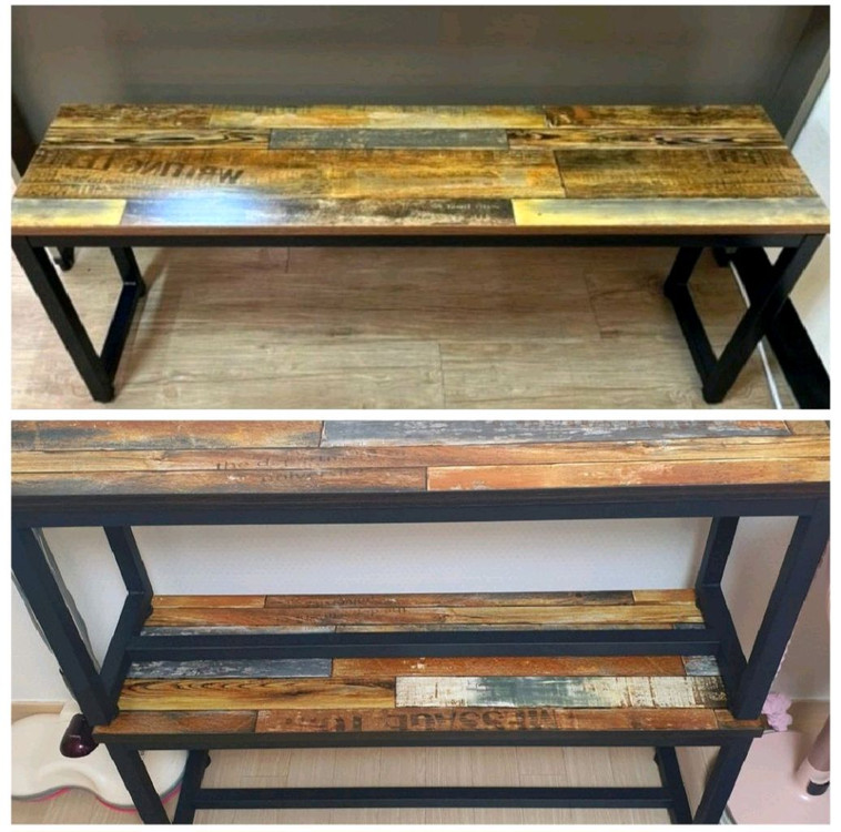 로스타 테이블 원목2인용 의자 팬시 벤치의자2개세트 의자단품 식탁의자 #완전새거# 이미지