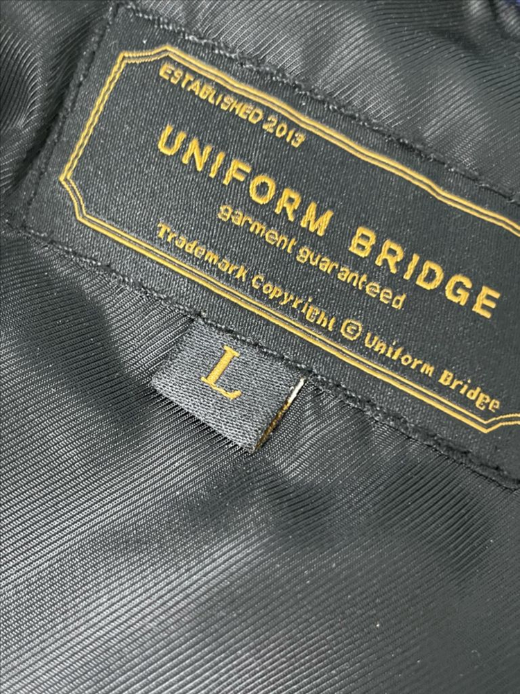 유니폼브릿지 패디드 체크셔츠 블루블랙 L 이미지