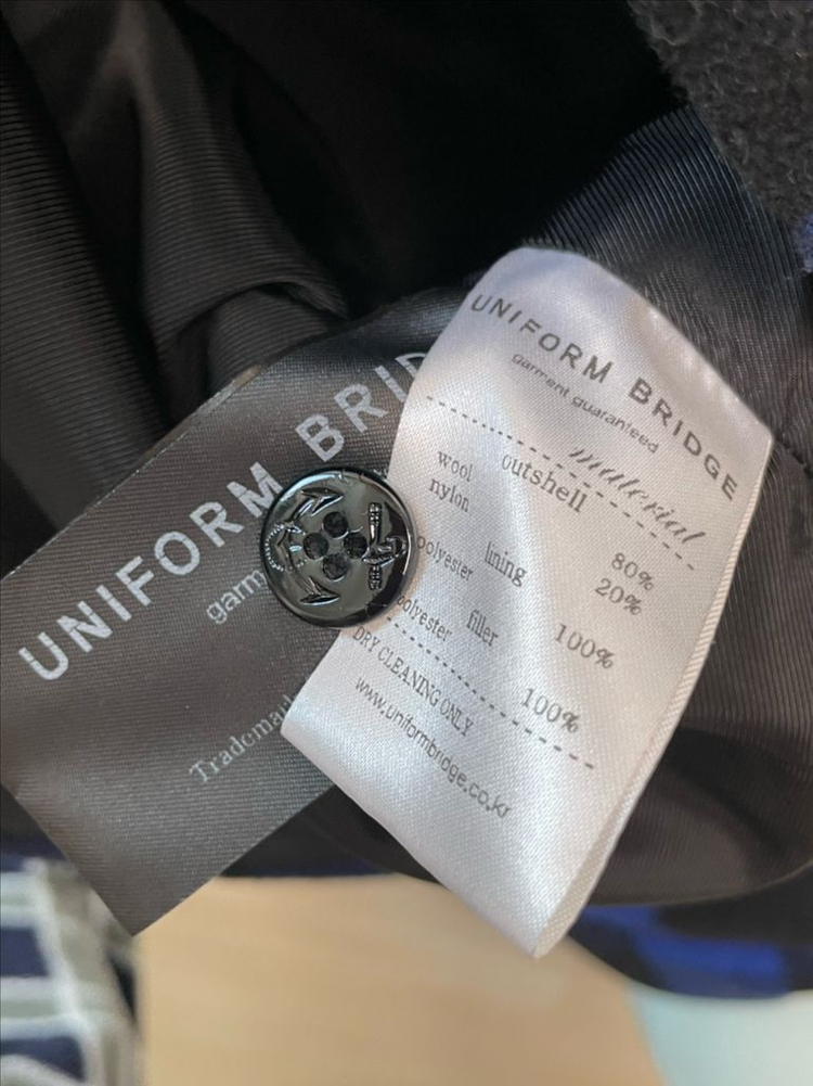 유니폼브릿지 패디드 체크셔츠 블루블랙 L 이미지