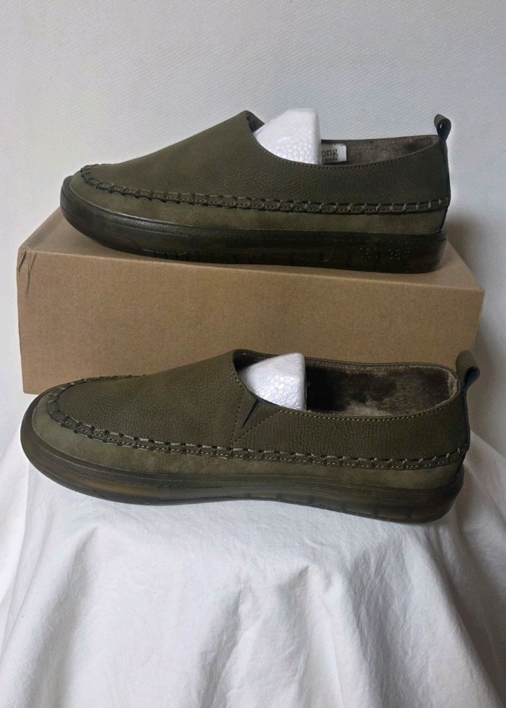 카키색 로퍼&슬립온((새상품)) 이미지