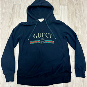 구찌 로고 블랙 후드티M 이미지