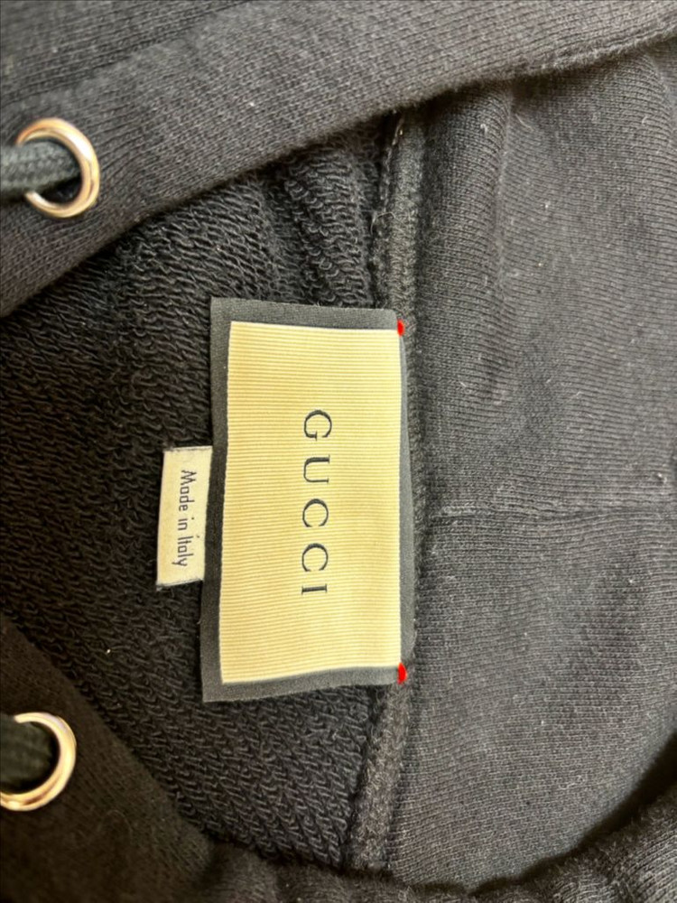 구찌 로고 블랙 후드티M 이미지