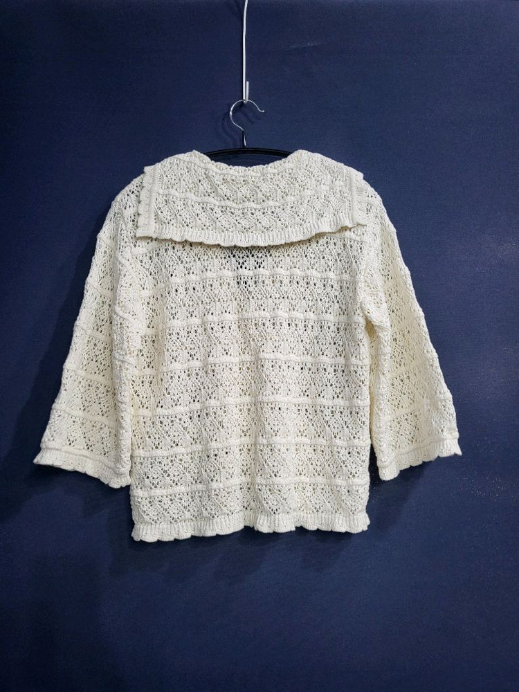 칼라거펠트 니트 코르셰 가디건 이미지