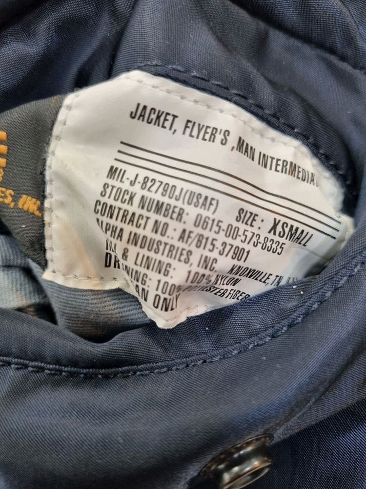 알파인더스트리 MA-1 네이비 XSMALL 이미지