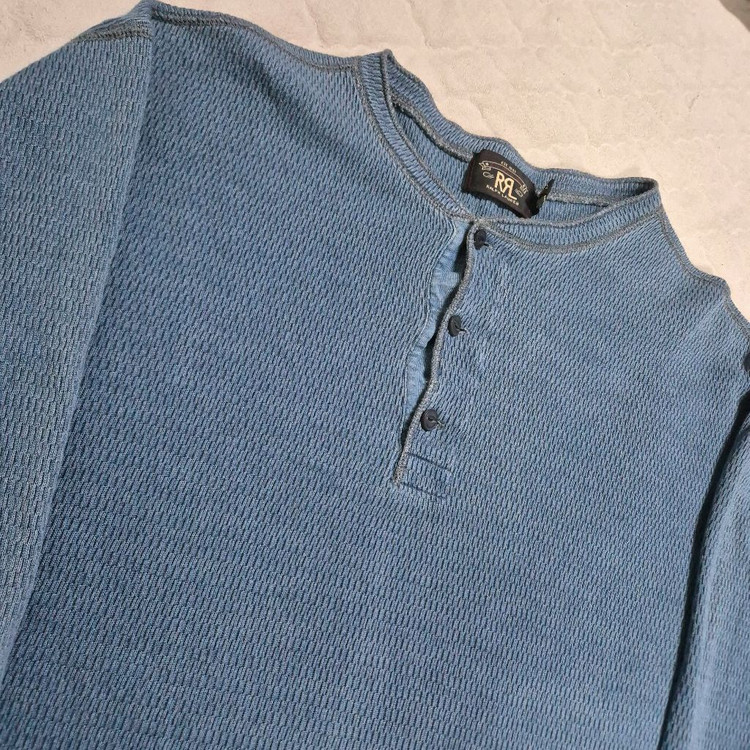 [L사이즈] RRL 랄프로렌 자카드 헨리넥 니트 / 올드조 웨어하우스 버즈릭슨 오어슬로우 리얼맥코이 바스통 이미지