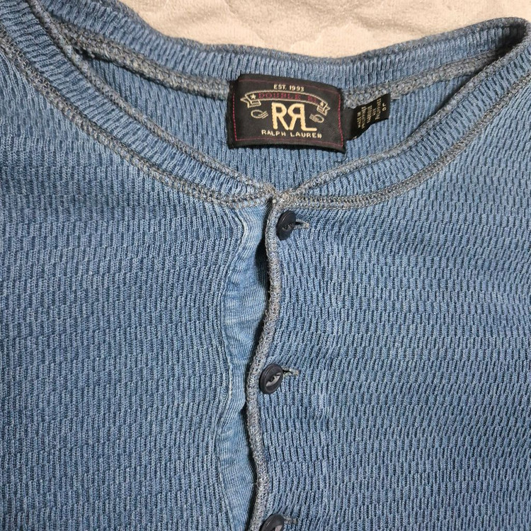 [L사이즈] RRL 랄프로렌 자카드 헨리넥 니트 / 올드조 웨어하우스 버즈릭슨 오어슬로우 리얼맥코이 바스통 이미지