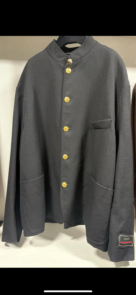 구찌 블랙 금장 버튼 자켓 50 백화점판 이미지