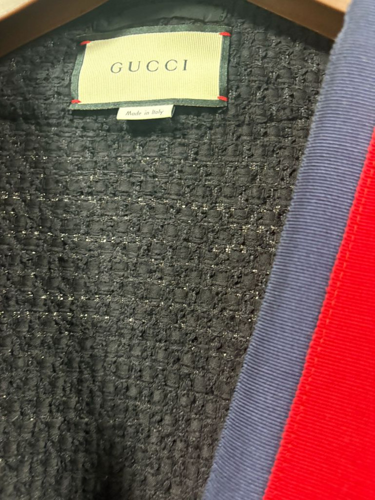 구찌 트위트 블랙 가디건 백화점판 이미지