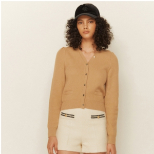 산드로 sandro 볼륨 슬리브 글리터 가디건 43호 정품 이미지