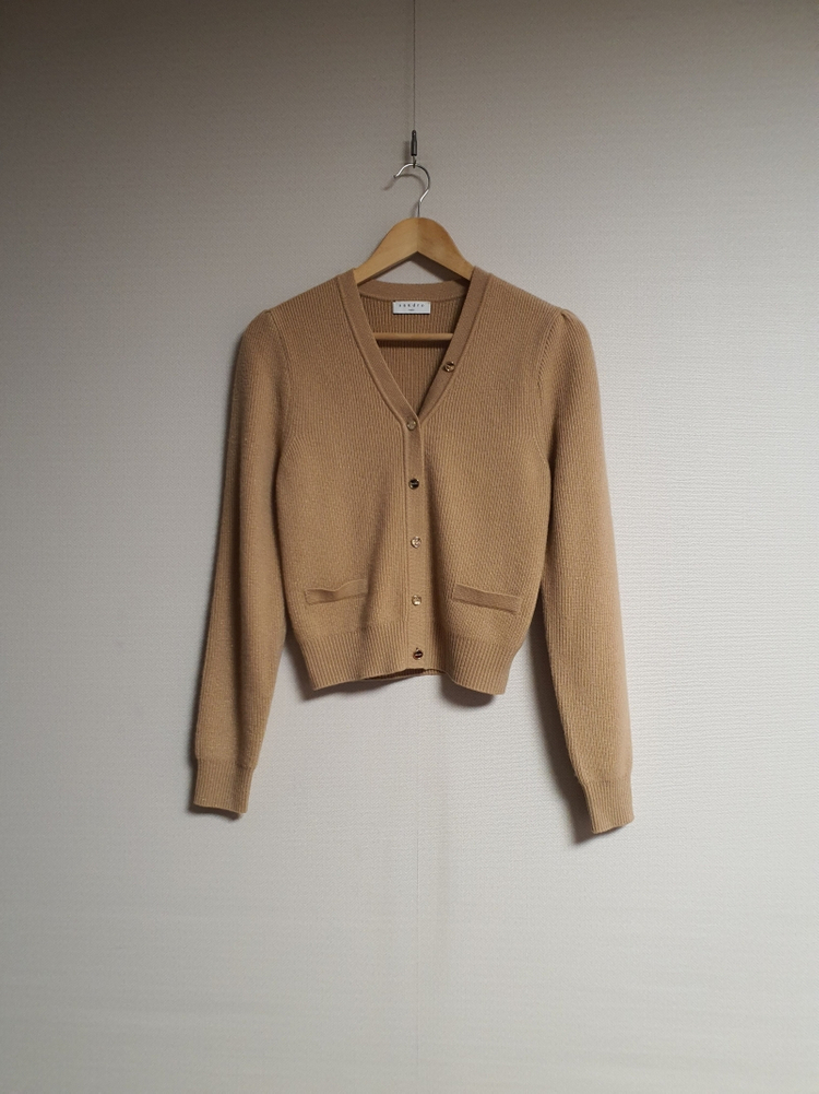 산드로 sandro 볼륨 슬리브 글리터 가디건 43호 정품 이미지