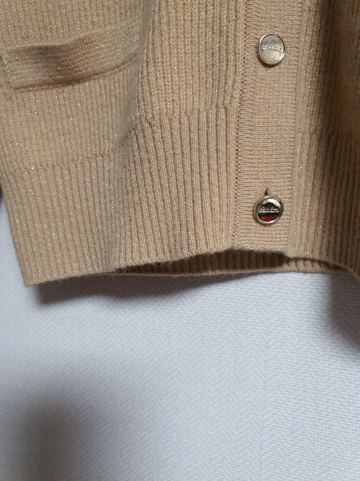 산드로 sandro 볼륨 슬리브 글리터 가디건 43호 정품 이미지