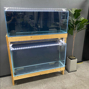 (경기 북부) HOYA 4자 광폭 하이 어항 올디아망 수조 12T + 어항 받침대 축양장 세트 판매 (개별 가능) 이미지