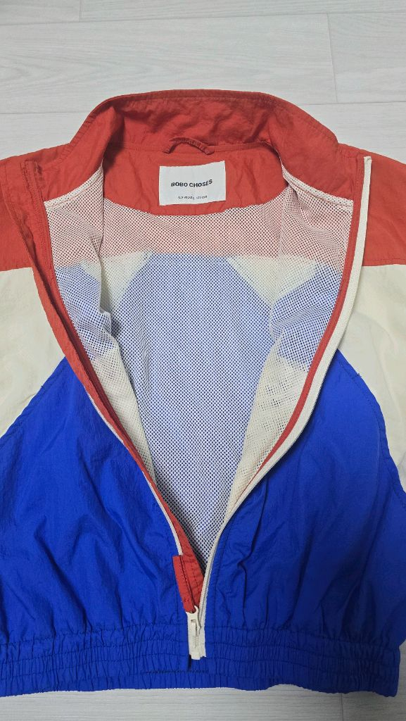 보보쇼즈 컬러블럭 바람막이 자켓 6-7 120 이미지