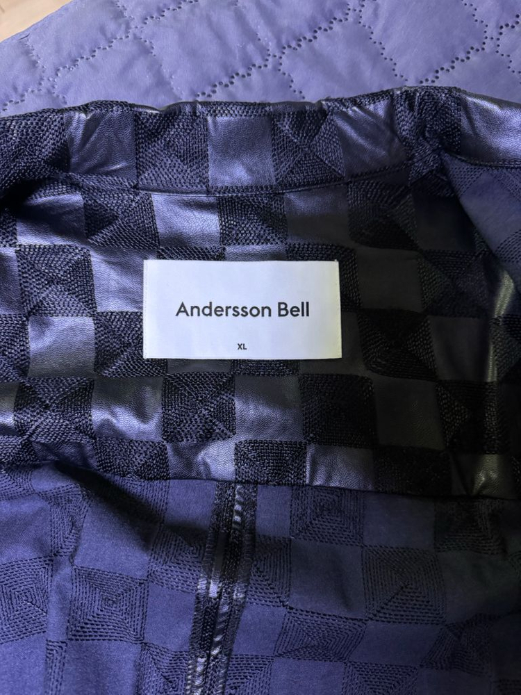 앤더슨벨 레더 체커보드 자켓 xl 이미지