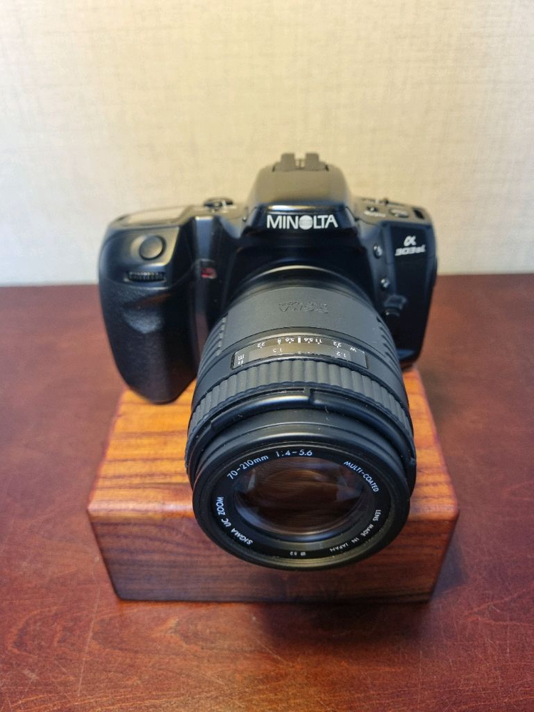(망원렌즈)미놀타 303si 35mm 필름 자동 SLR 카메라(필카) 이미지