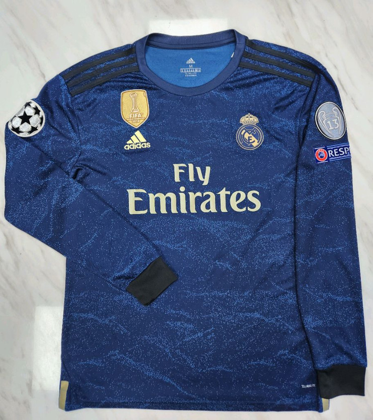 아디다스 19-20 레알마드리드 어웨이 긴팔 유니폼 M 사이즈 (나이키 퓨마 노스페이스 대한민국 국대 축구) 이미지