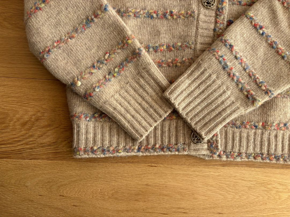 마인(MINE) 캐시미어 혼방 보석버튼 모헤어 가디건 이미지