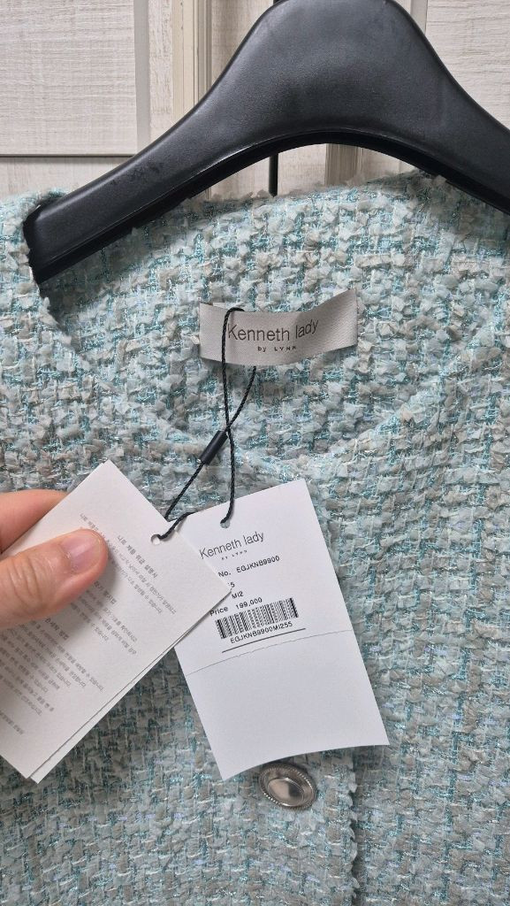 케네스레이 민트색 트위드 자켓(새상품) 이미지