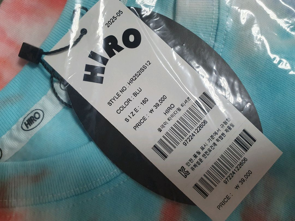 히로 160 타이다잉 반팔 네이비.구상 블루 일괄 이미지