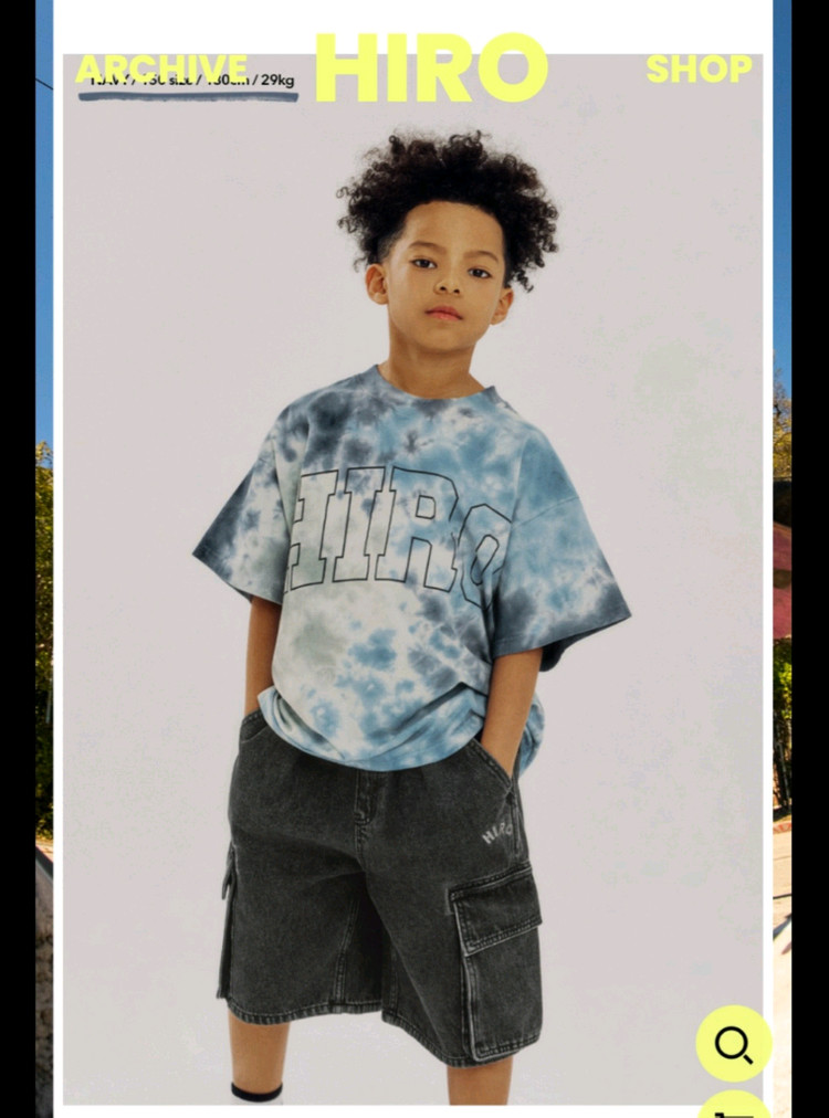 히로 160 타이다잉 반팔 네이비.구상 블루 일괄 이미지