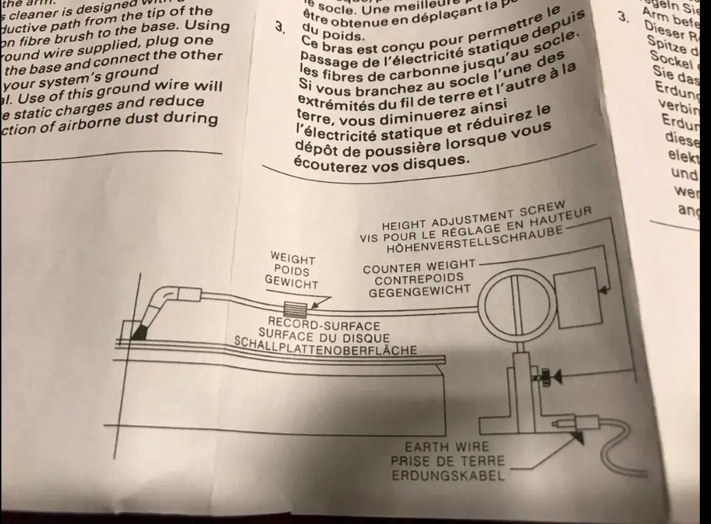 LP 레코드판 안티스태틱 클리닝 암 이미지