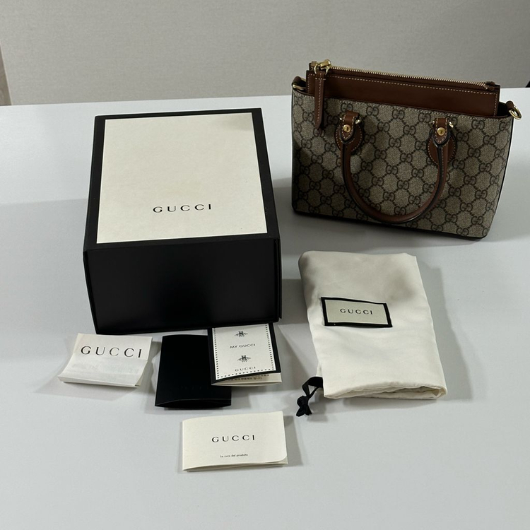 [갤러리아영수증O] 구찌 가방 GG 수프림 스몰 토트백 크로스백 (453177) 이미지