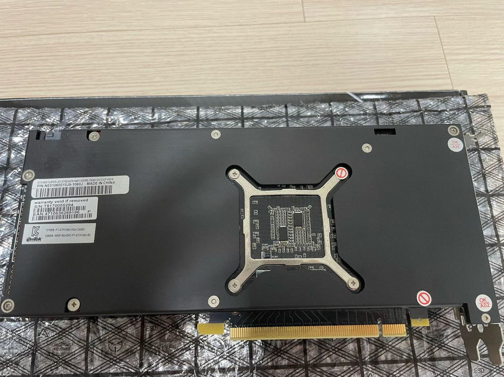GTX1060 슈퍼 제트스트림 그래픽카드 이미지