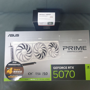 라이젠 9800X3D / ASUS TUF 게이밍 B850M 화이트 / ASUS 5070 PRIME 화이트 이미지
