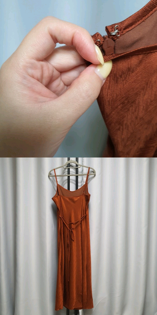 가브리엘 리 뷔스티에 슬립 민소매 롱 원피스 이미지