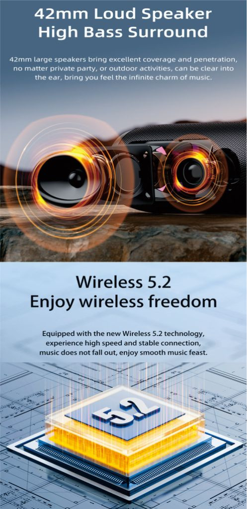 우퍼형 휴대용 블루투스 스피커 제롯 S76 이미지