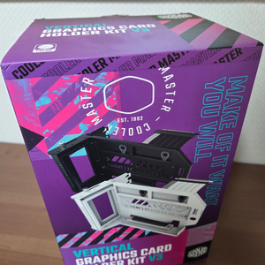 [새제품]쿨러마스터 Vertical Graphics Card Holder Kit V3 (화이트) 라이저 킷 케이블 이미지