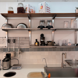 이케아 원목 스텐 주방 선반 세트 이미지