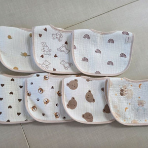 (새상품) 신생아 아기 유아 턱받이 7개 세트 이미지