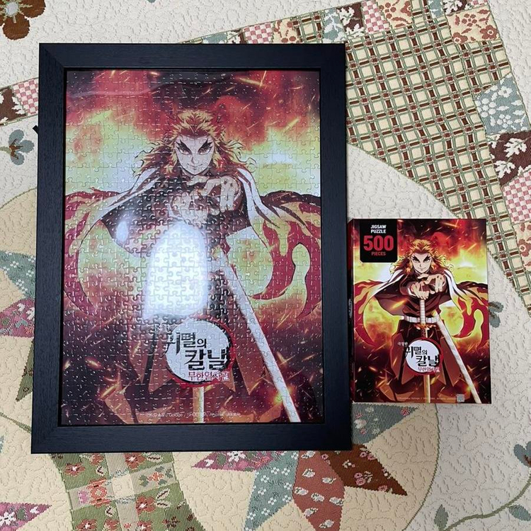 명탐정 코난,귀멸의 칼날 500ps퍼즐 완성품 일괄 팝니다(액자포함) 이미지