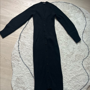 띠어리 모100% 벌룬 슬림 니트 골지가디건(원피스가능)(P) 이미지