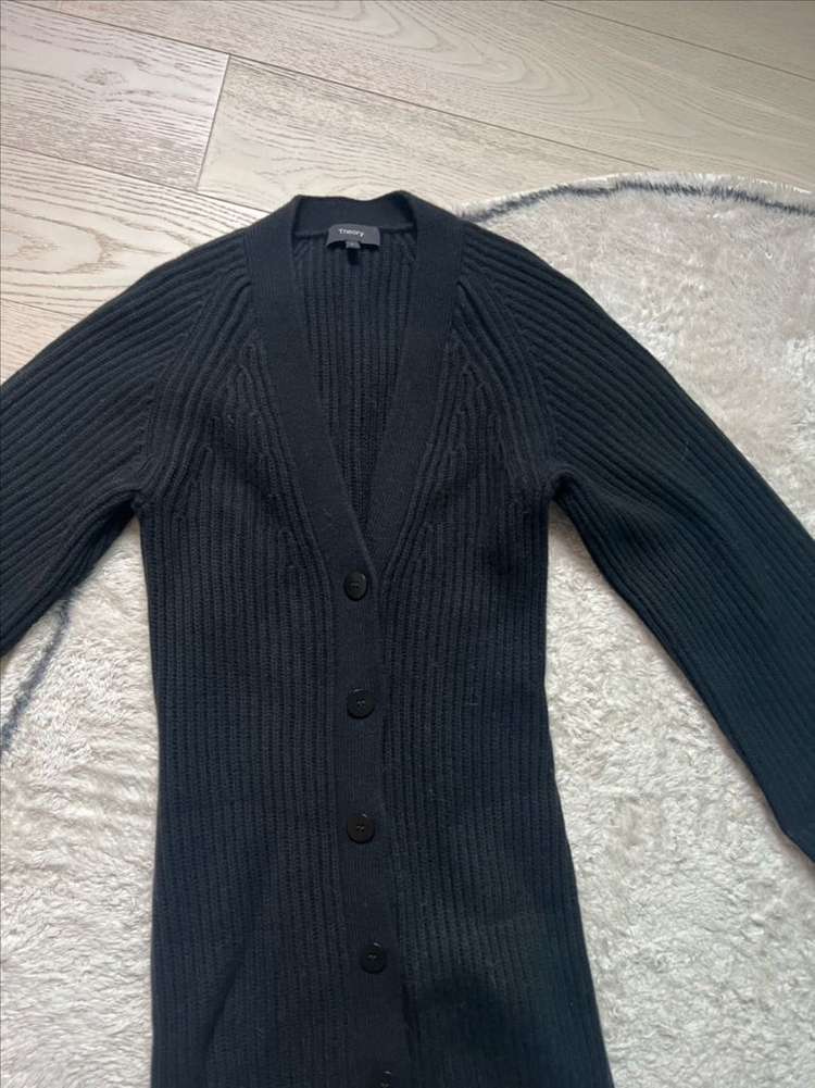 띠어리 모100% 벌룬 슬림 니트 골지가디건(원피스가능)(P) 이미지