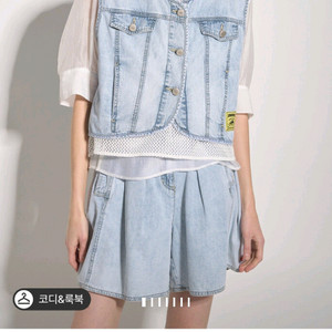 오즈세컨 스트랩 데님 베스트 이미지